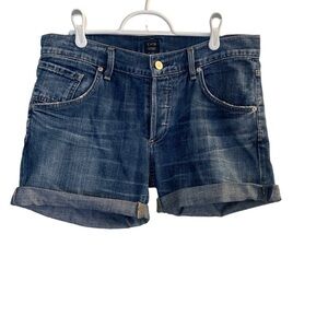 Citizens of Humanity Denim Blue Button Fly Jean Shorts Sz 27